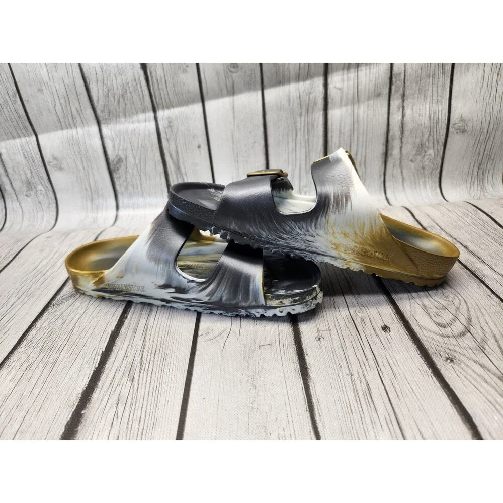 Birkenstock Arizona Essentials EVA Glamour Gold Multi Marbled Sandal 40 W9 M7